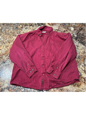 Eddie Bauer Men's Large Red Button Down